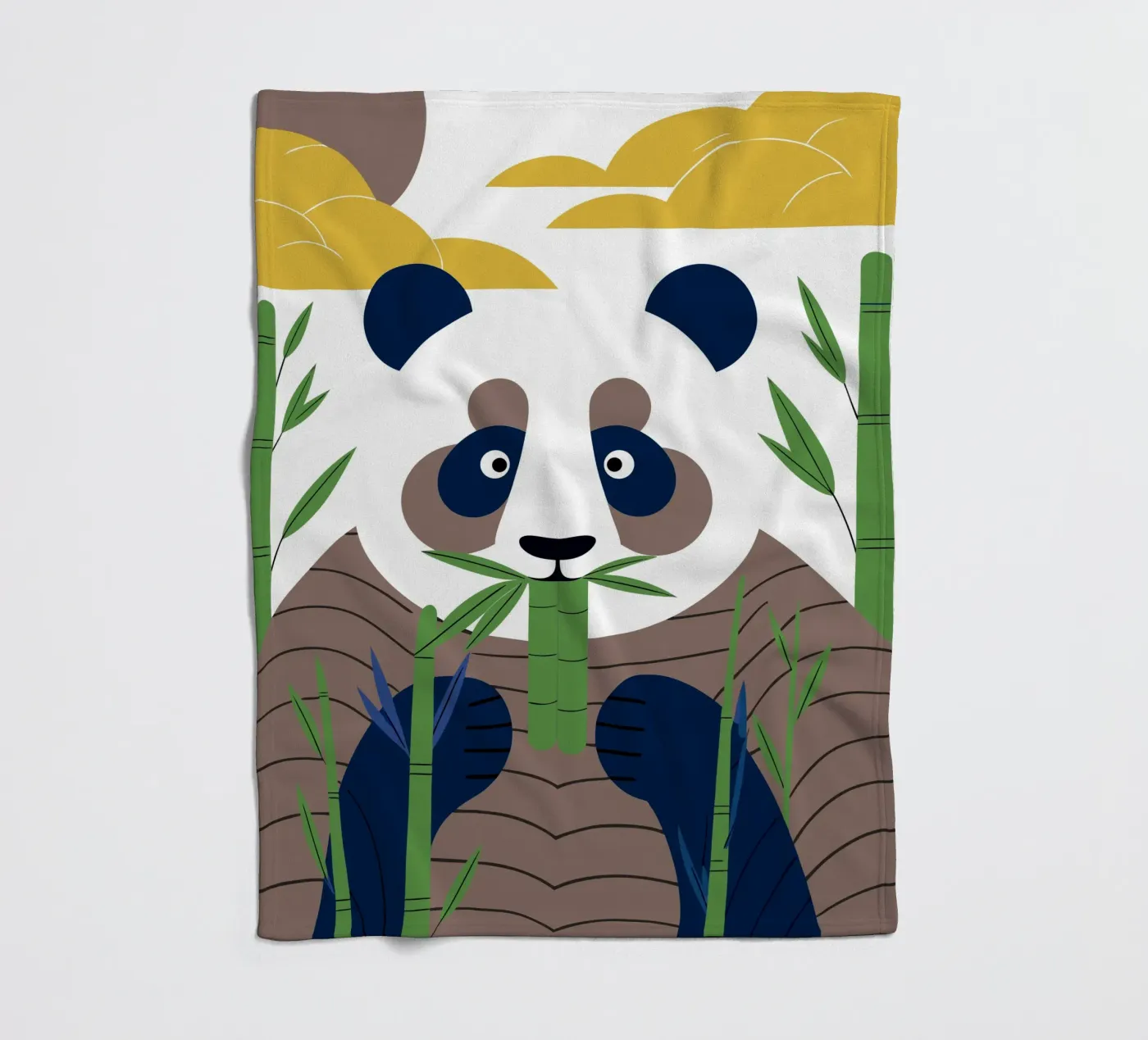 Panda eet bamboe fleecedeken van PROTECT ANIMALS