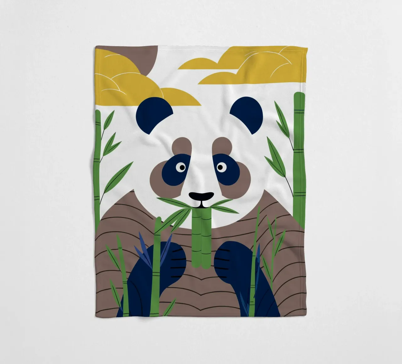 Panda isst Bambus Fleecedecke von PROTECT ANIMALS