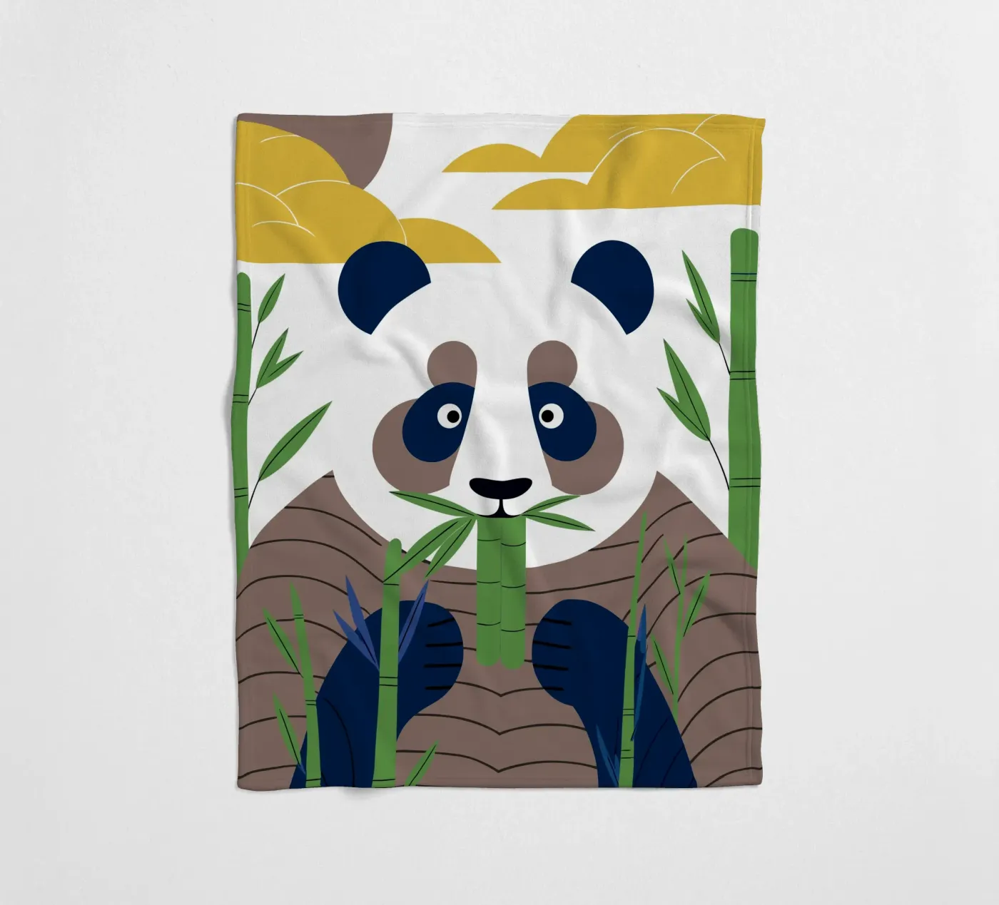 Panda eet bamboe fleecedeken van PROTECT ANIMALS