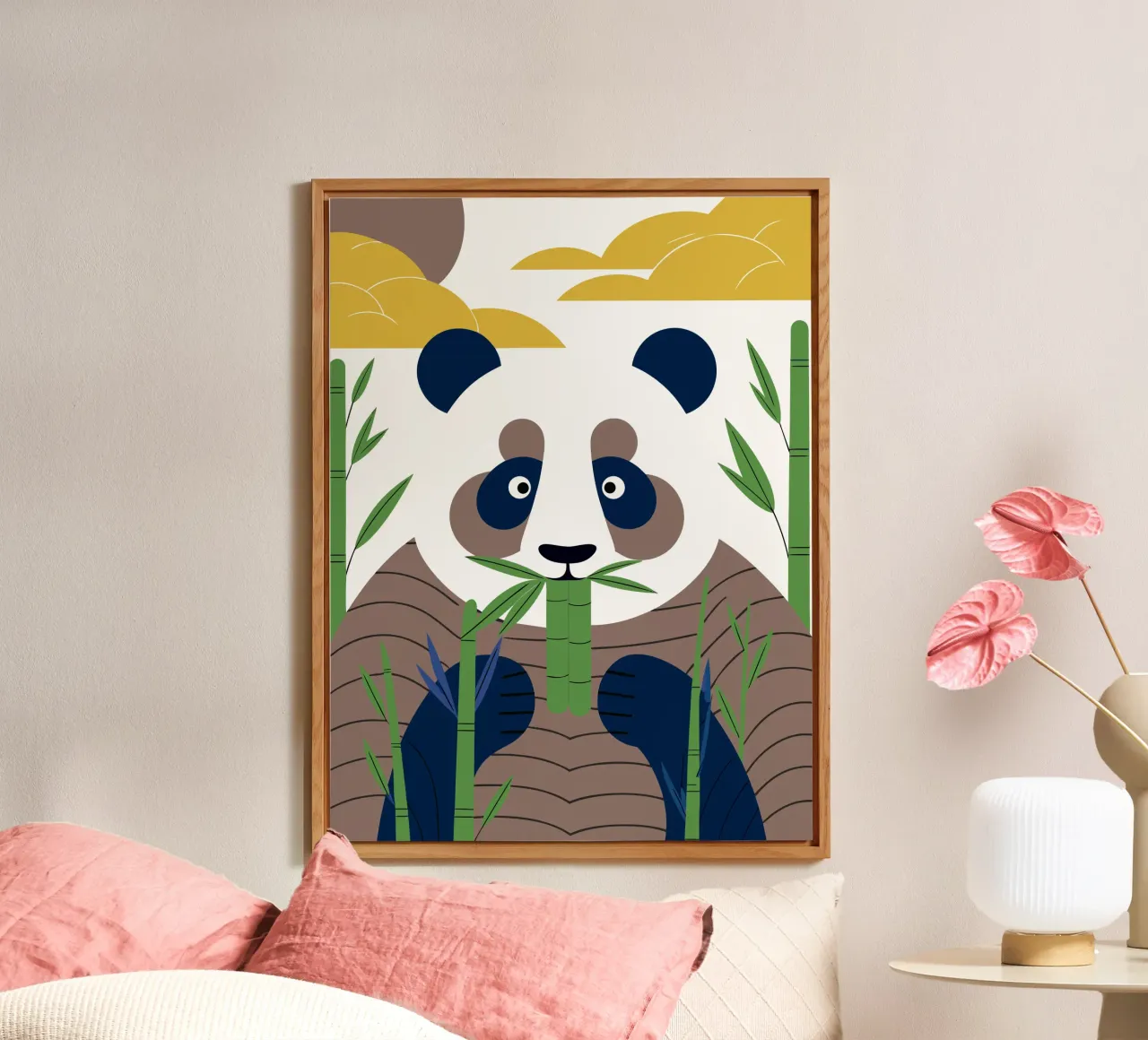 Panda eet bamboe forex-plaat van PROTECT ANIMALS