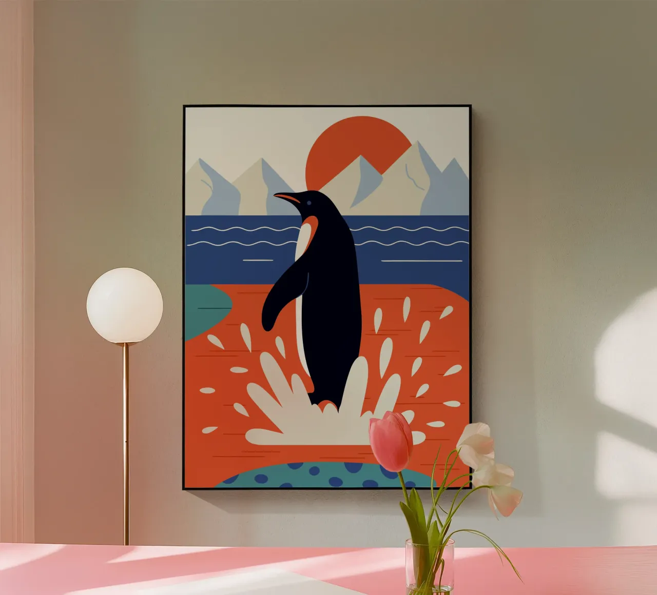 Pinguino Splash plexiglass da PROTECT ANIMALS