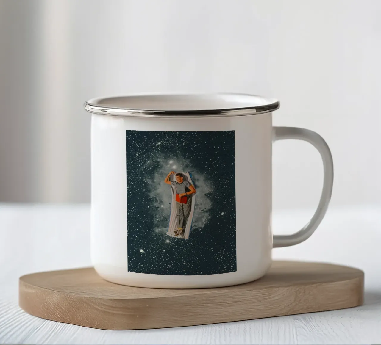 Rilassarsi tazza in smalto da Dapidoka