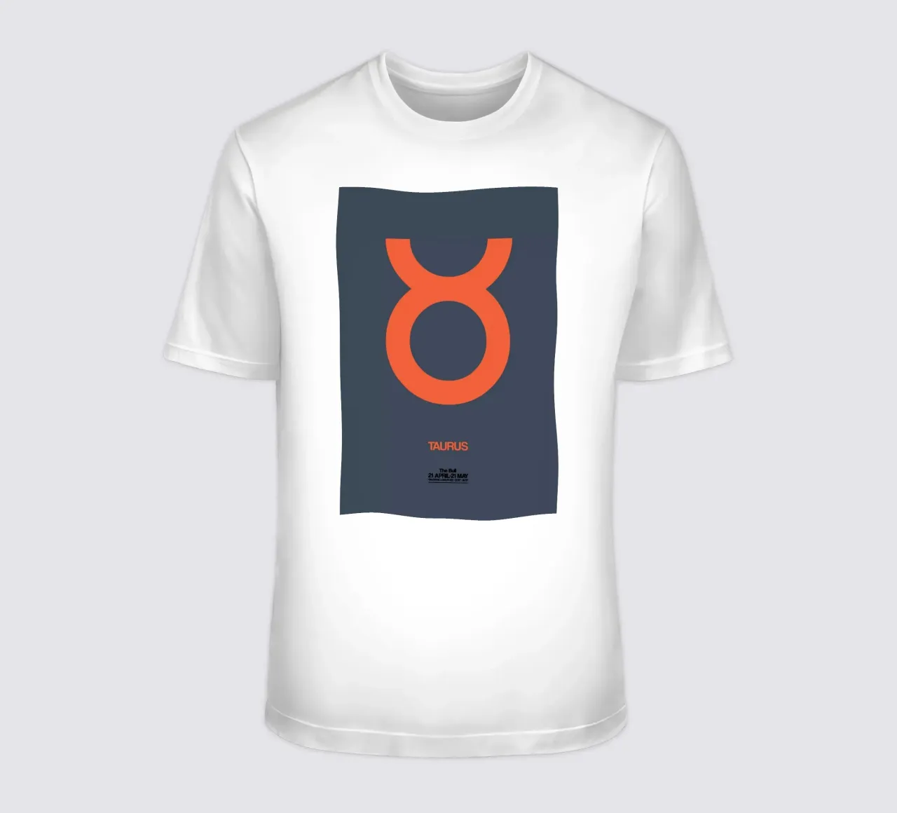 Taurus Zodiac Sign Orange t-shirt by Naxart