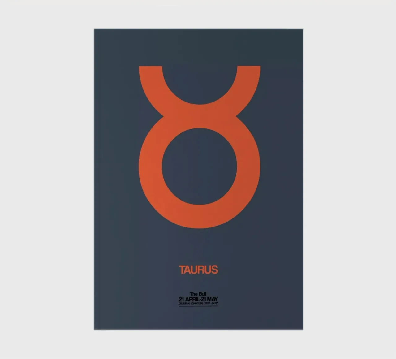 Taurus Zodiac Sign Orange notebook by Naxart