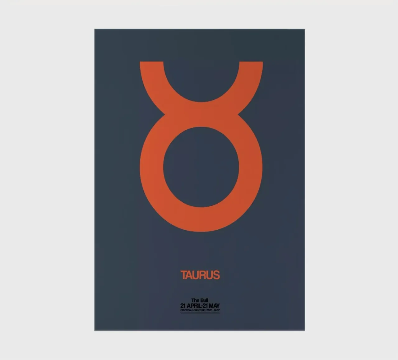 Taurus Zodiac Sign Orange notebook by Naxart