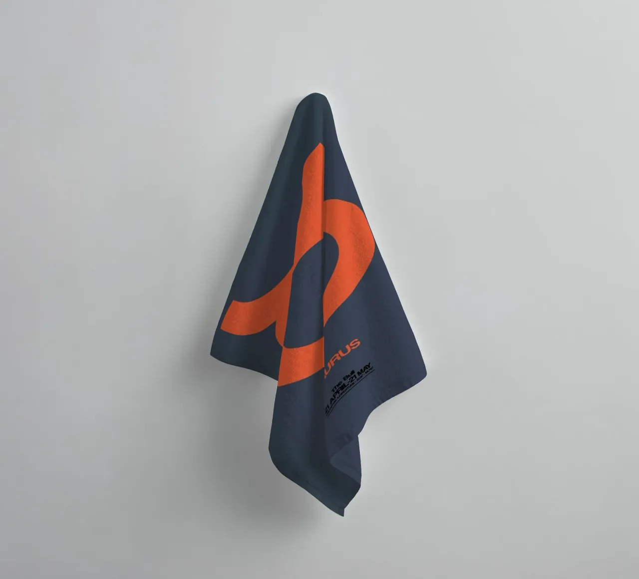 Taurus Zodiac Sign Orange towel by Naxart