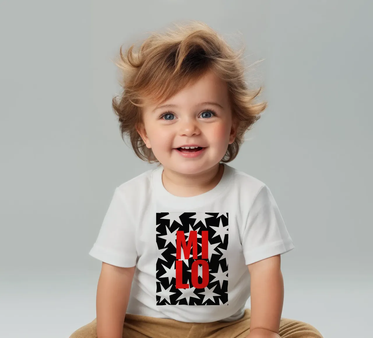 Stars all over - eigener Name/Text maglietta neonato da Ohkimiko