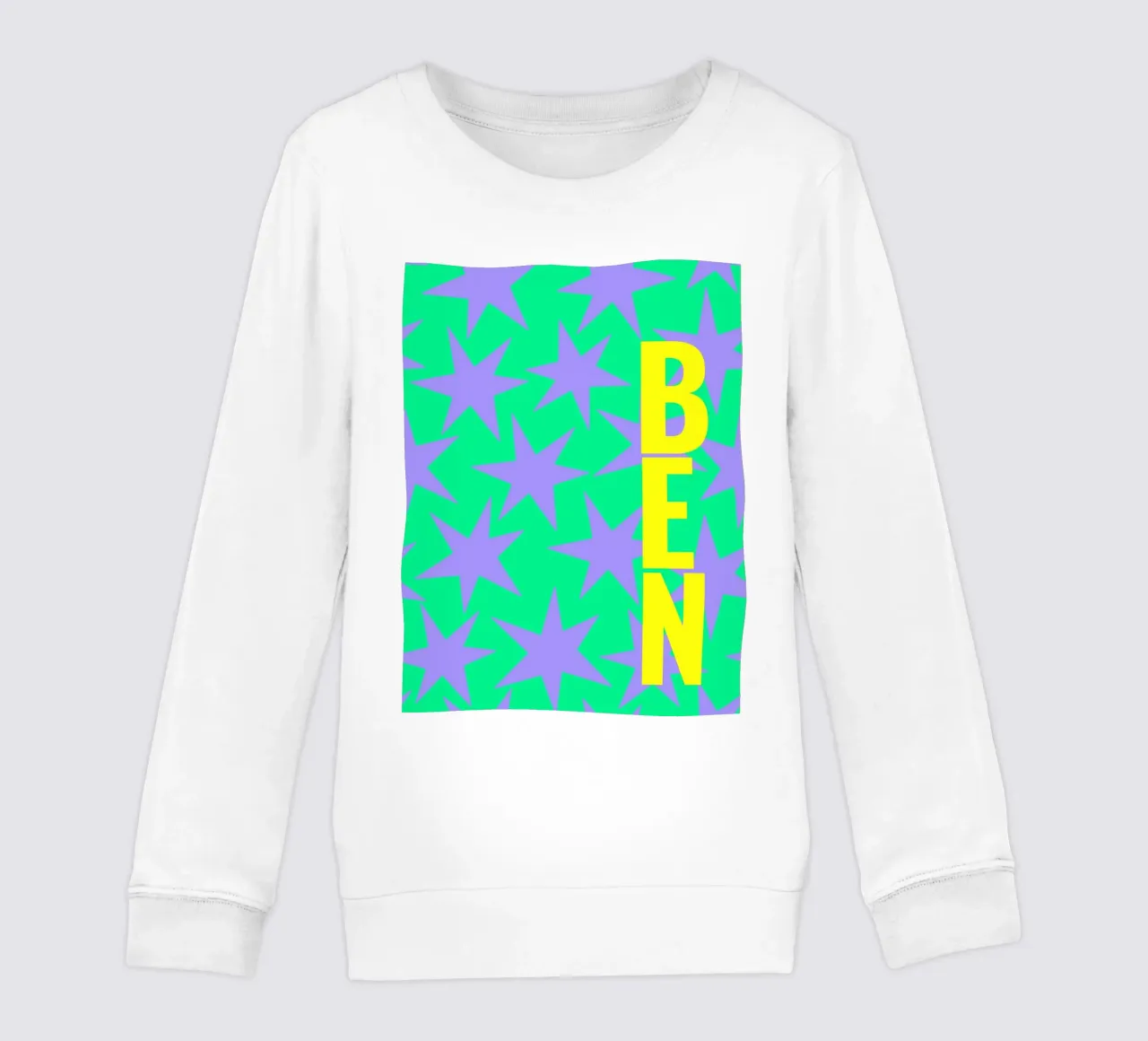 Stars all over - eigener Name/Text felpa bambino da Ohkimiko