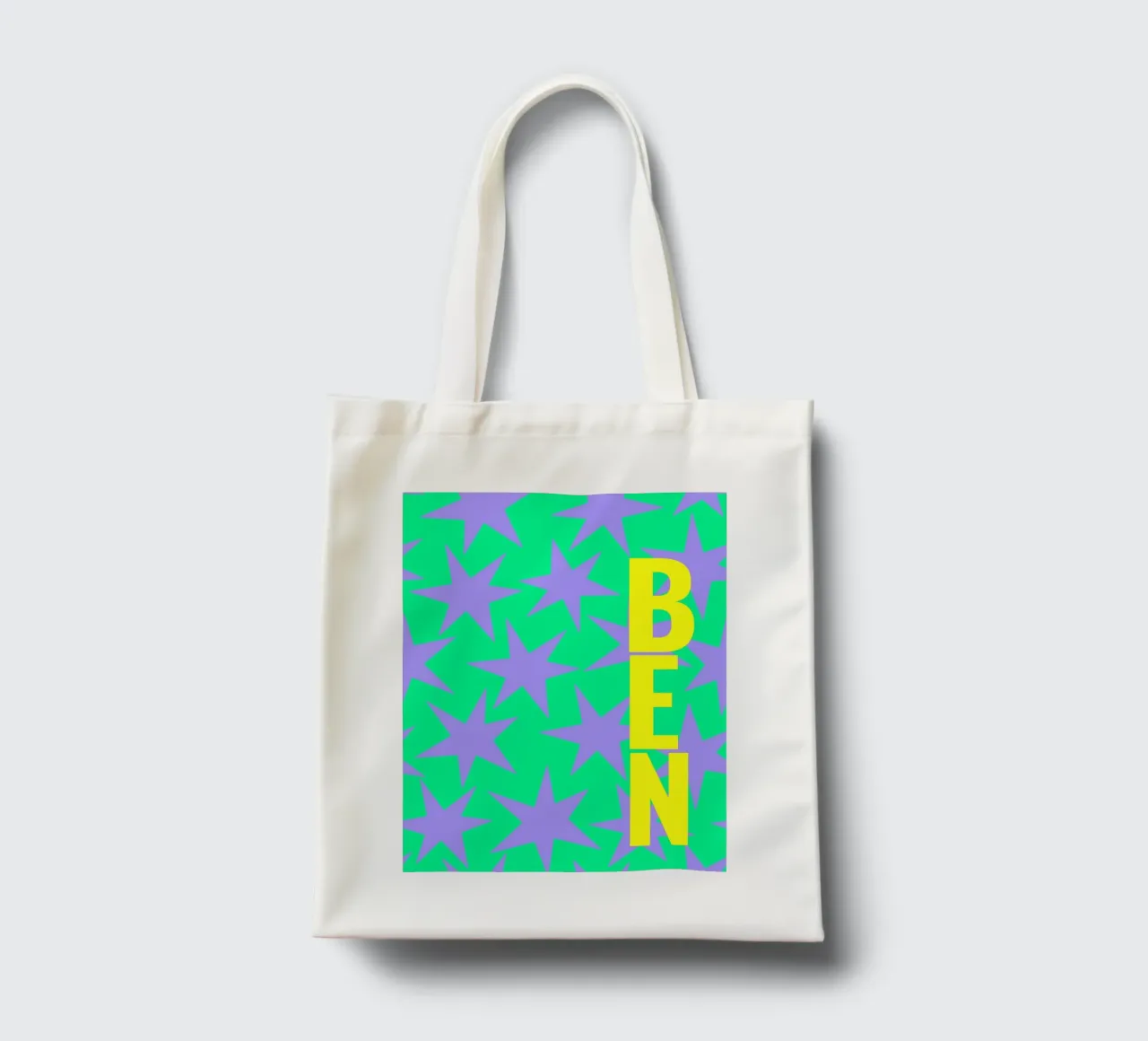 Stars all over - eigener Name/Text borsa in juta da Ohkimiko