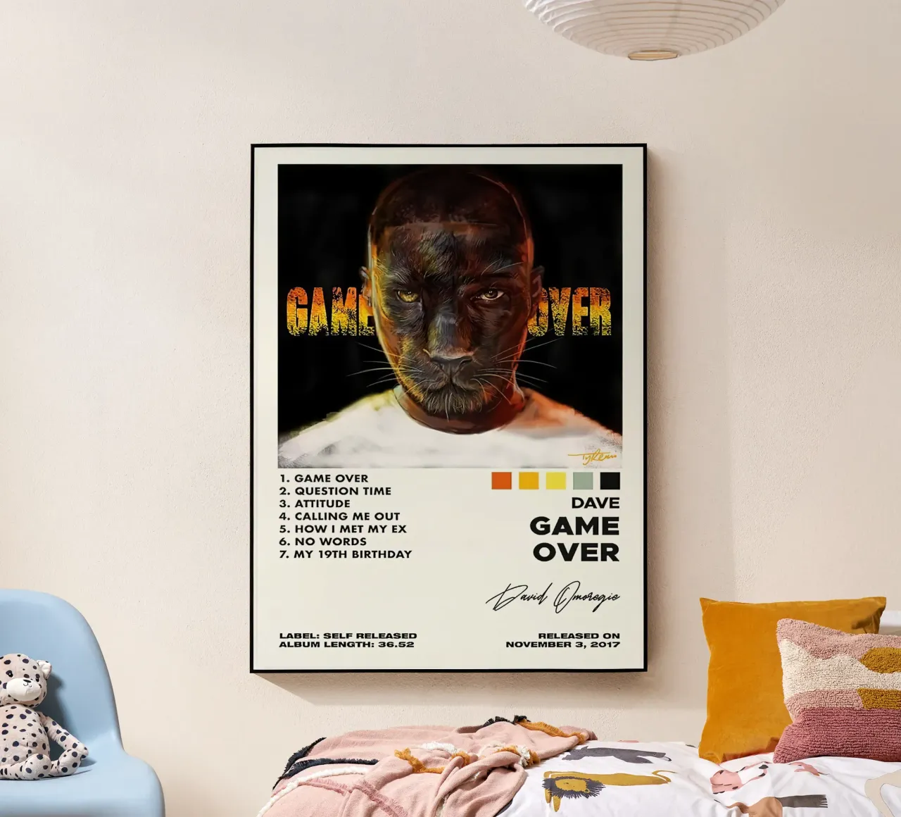 Dave Game Over Tracklists plexiglass da Brook Soul King