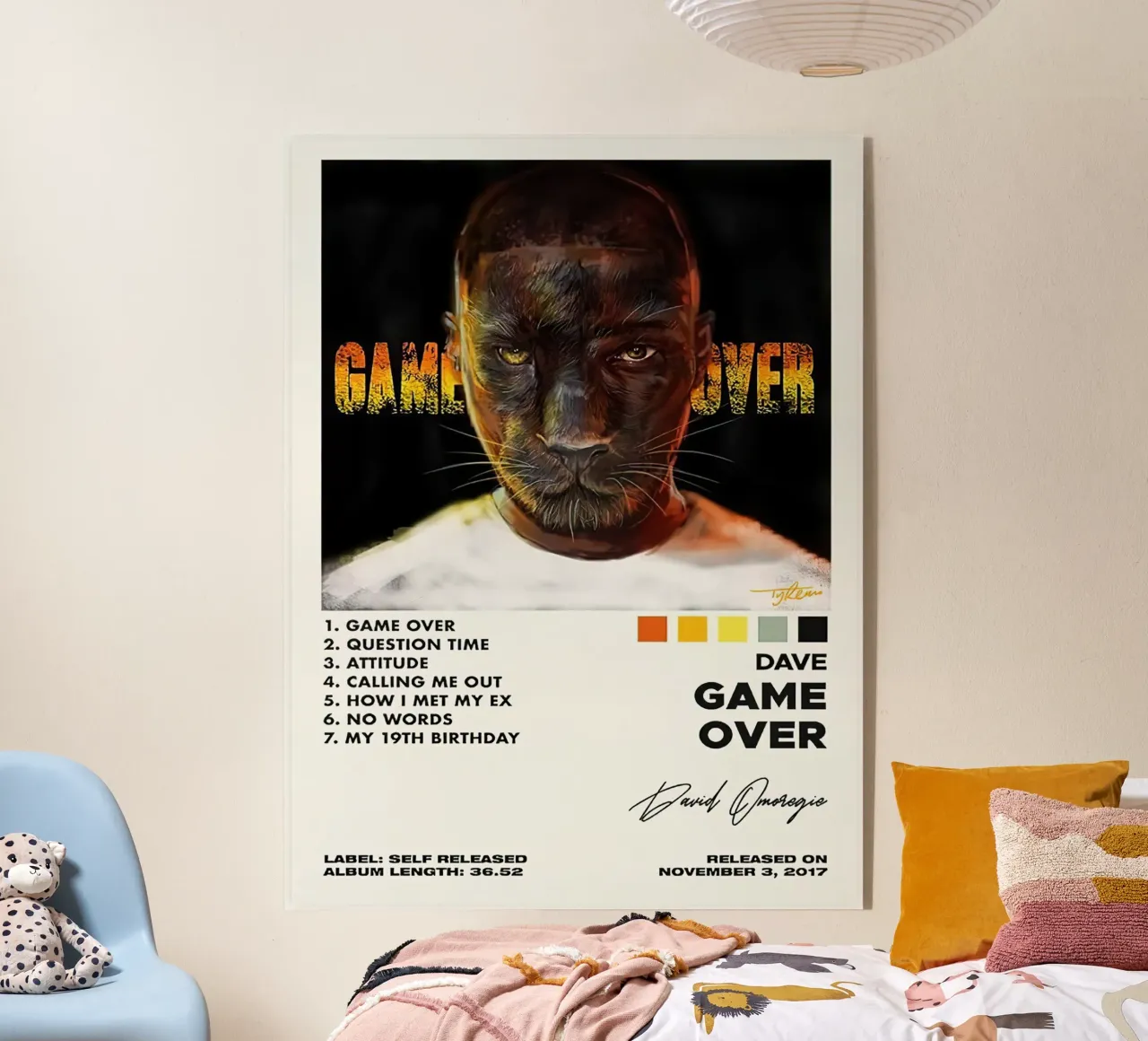 Dave Game Over Tracklists plexiglass da Brook Soul King