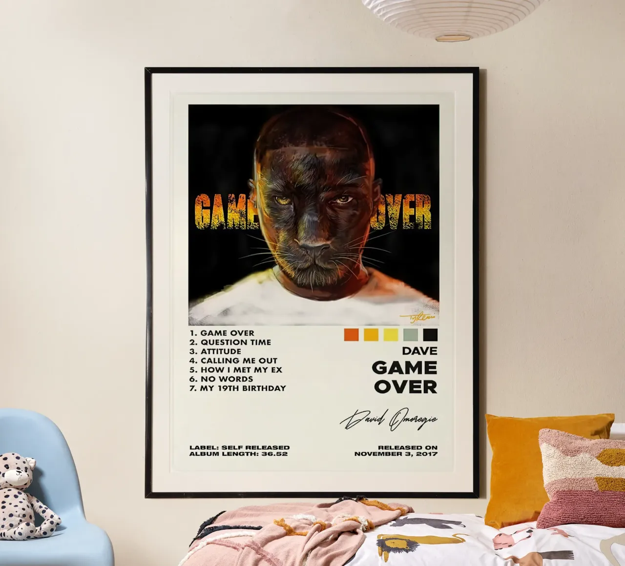 Dave Game Over Tracklists poster da Brook Soul King