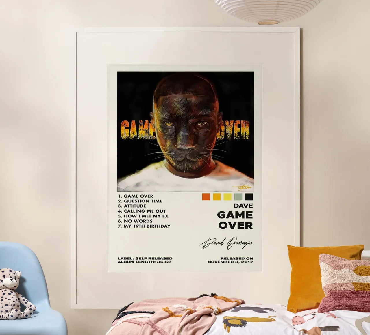 Dave Game Over Tracklists poster da Brook Soul King