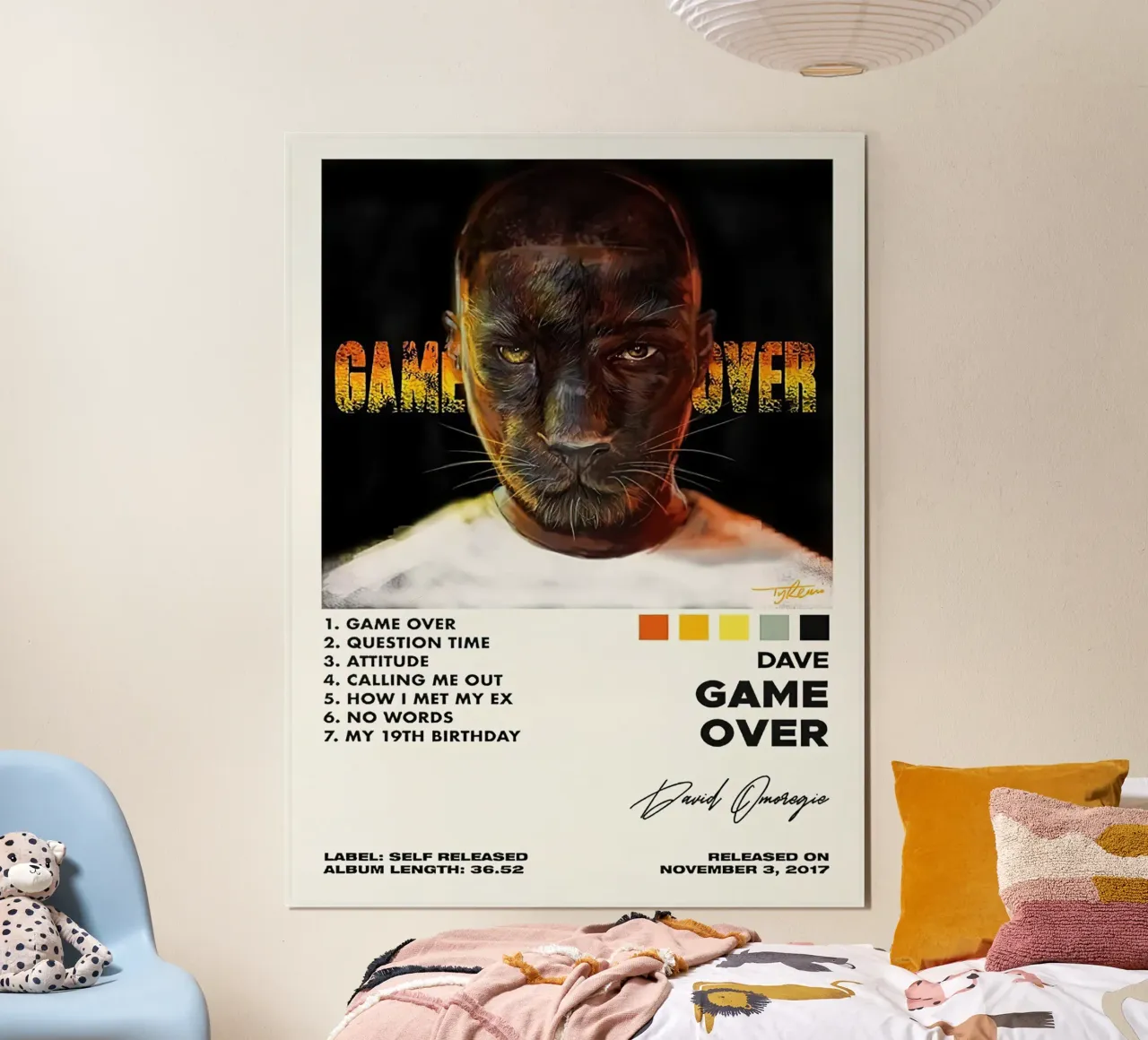 Dave Game Over Tracklists poster da Brook Soul King