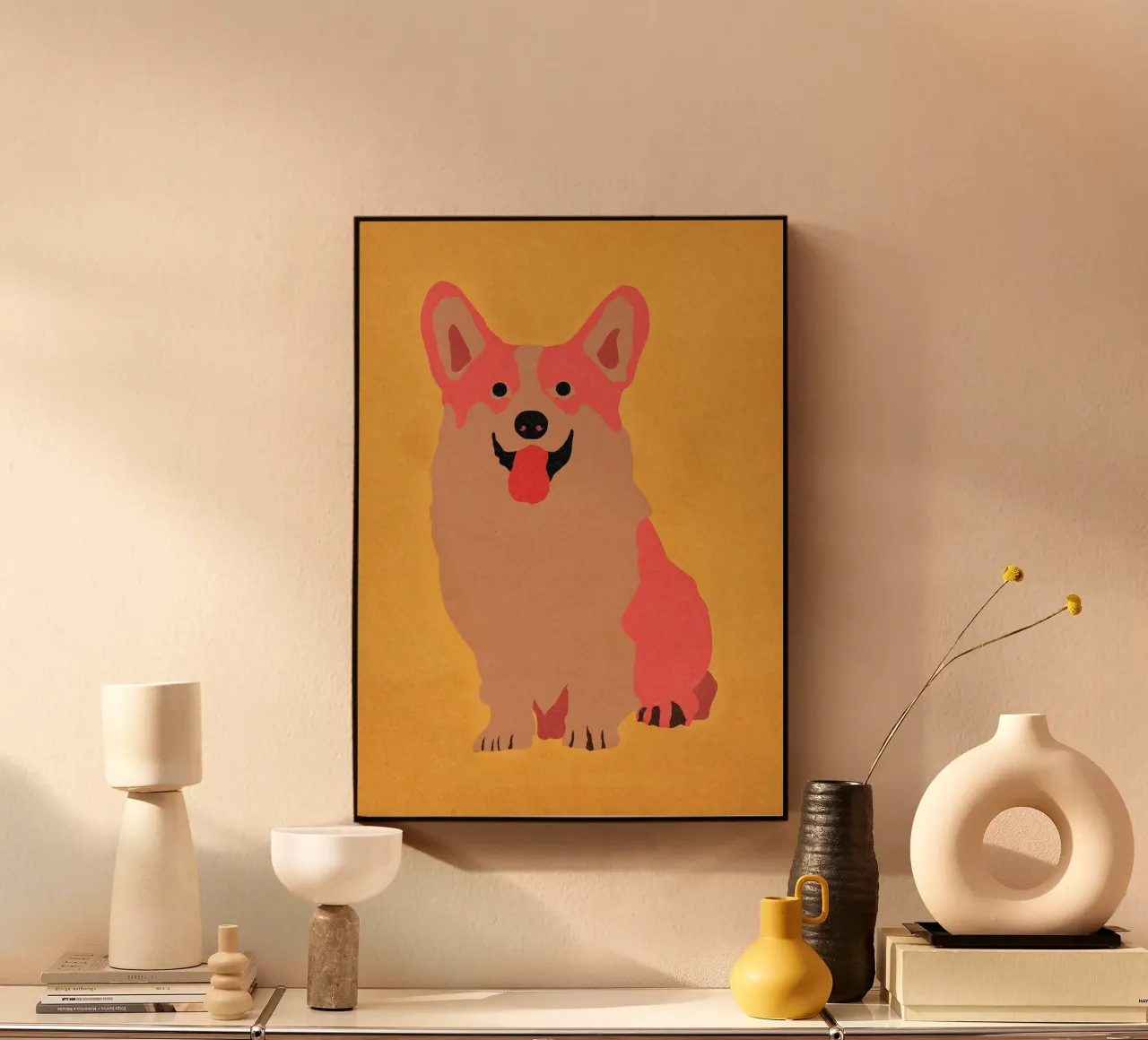 Corgi di corallo plexiglass da Rosi Feist