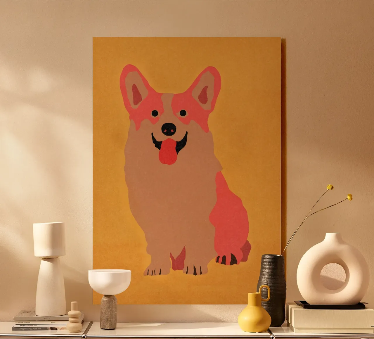 Corgi di corallo plexiglass da Rosi Feist