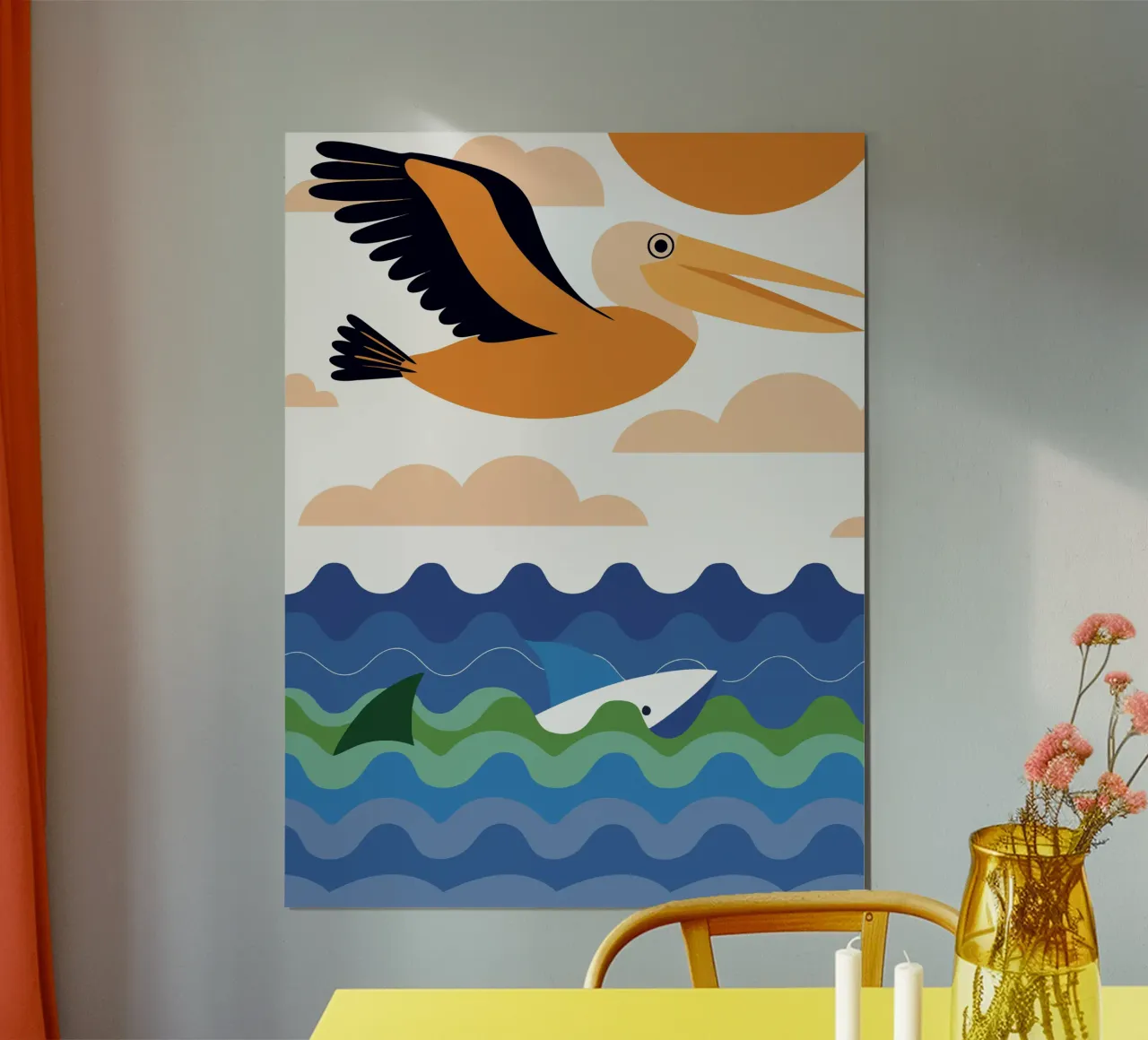 Pellicano e squalo poster da PROTECT ANIMALS