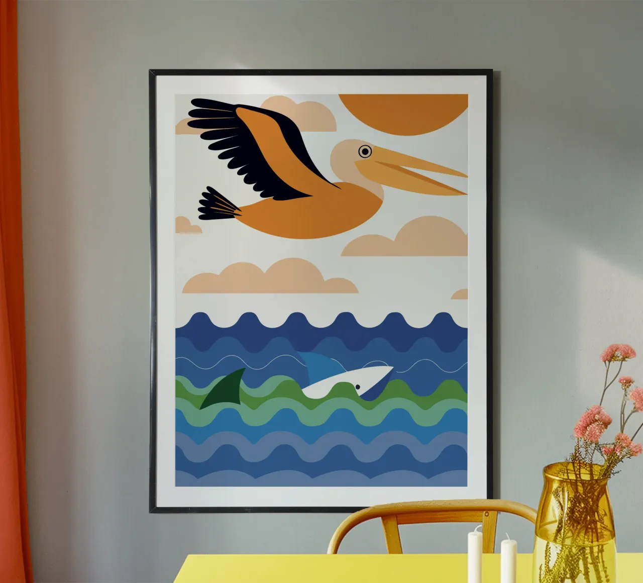 Pellicano e squalo poster da PROTECT ANIMALS