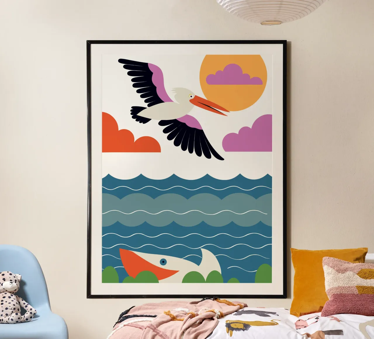 Pellicano e squalo poster da PROTECT ANIMALS