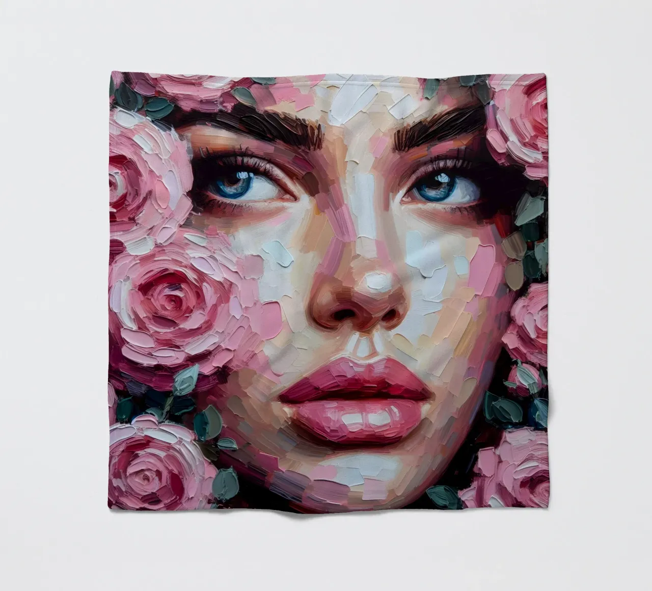 SERENITY PORTRAIT fleece blanket by ARTOMATIC