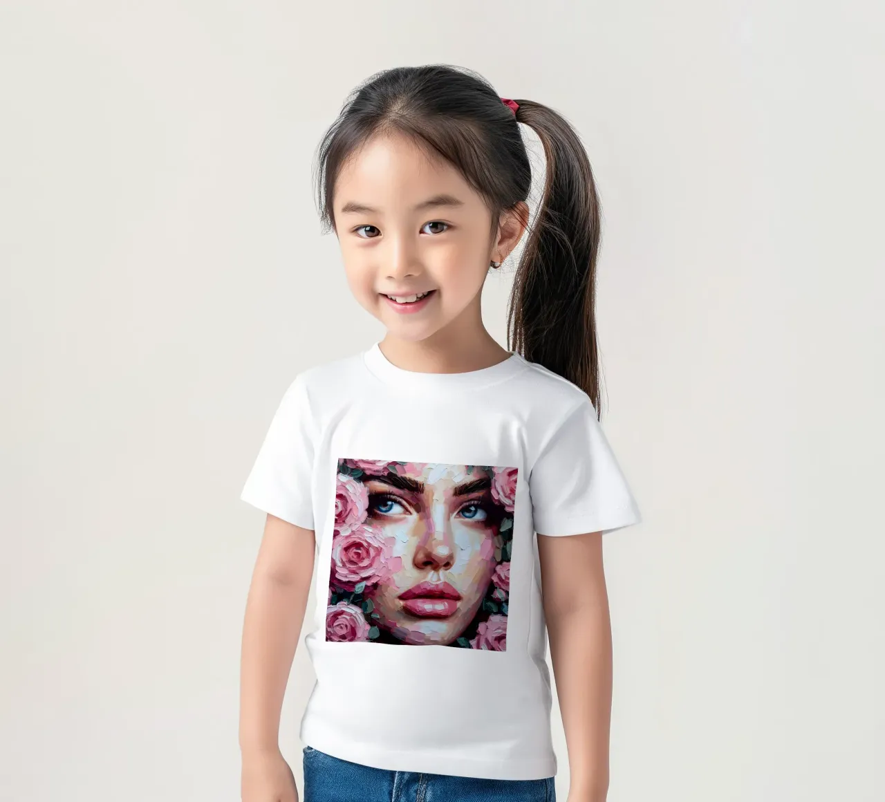 SERENITY PORTRAIT kids t-shirt by ARTOMATIC