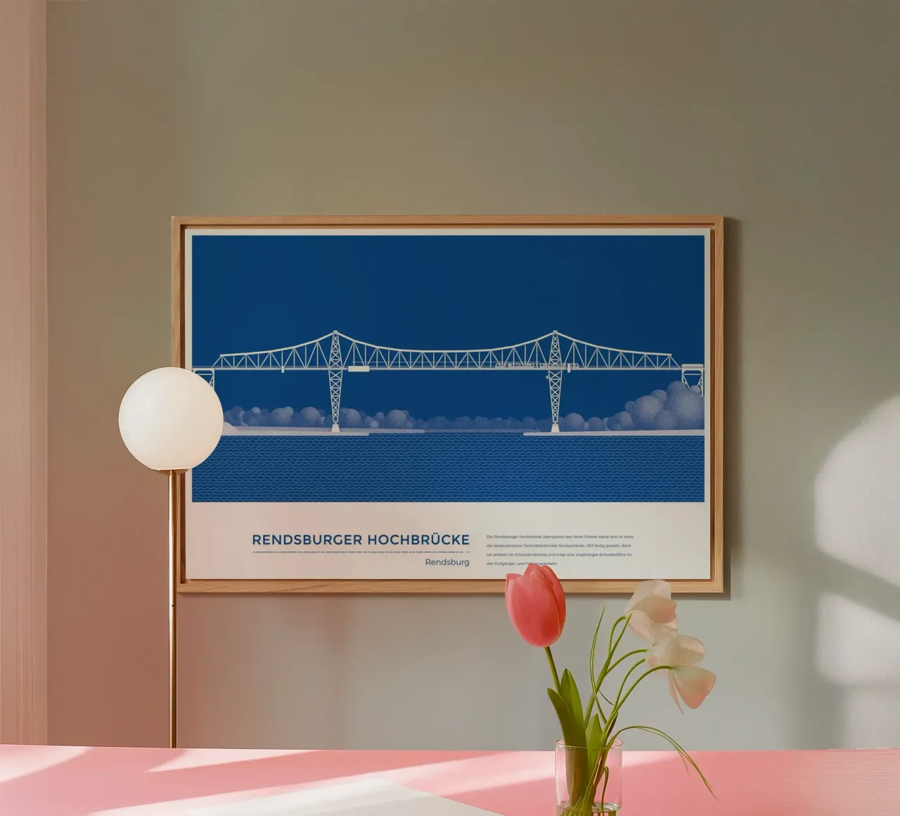 Michael Kunter - Hochbrücke Rendsburg alluminio dibond da The Artcircle