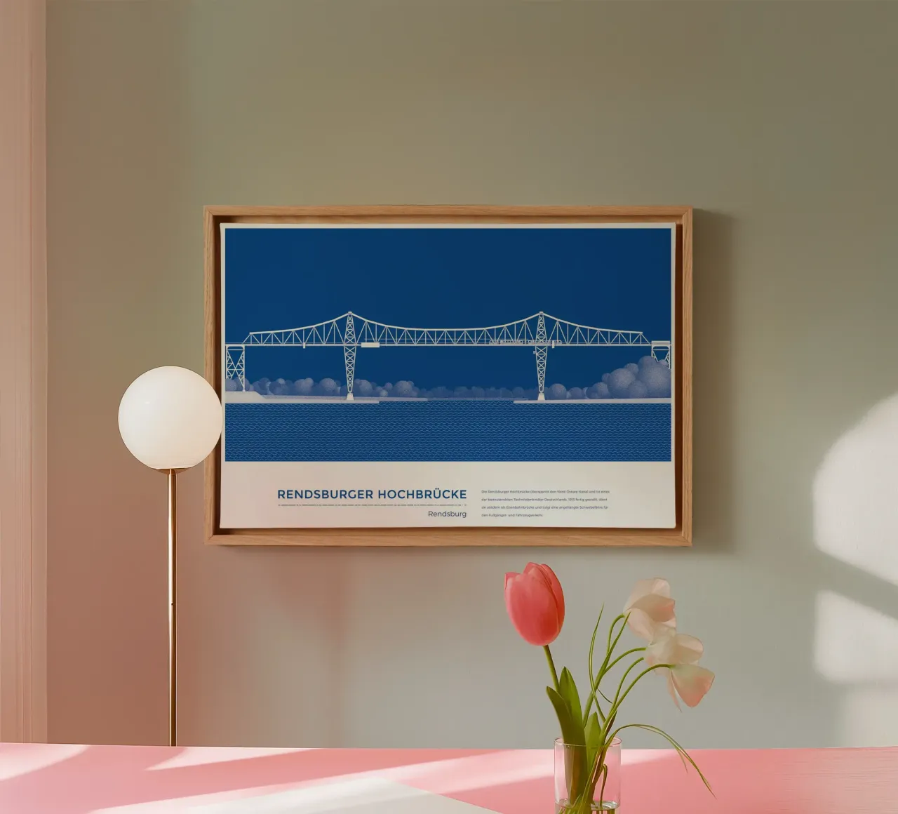 Michael Kunter - Hochbrücke Rendsburg tela con Cornice a cassetta da The Artcircle