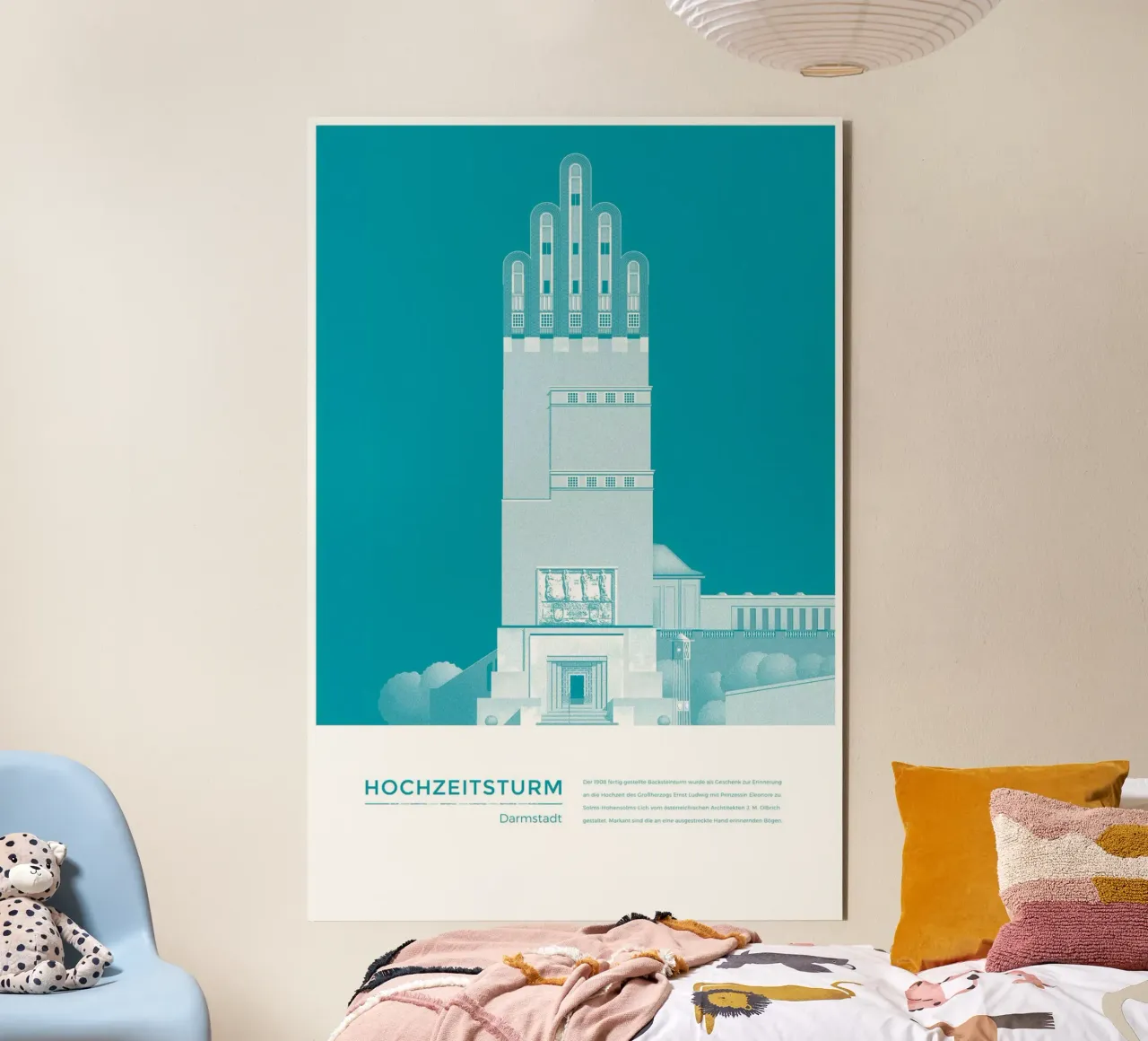 Michael Kunter - Hochzeitsturm Darmstadt alluminio dibond da The Artcircle