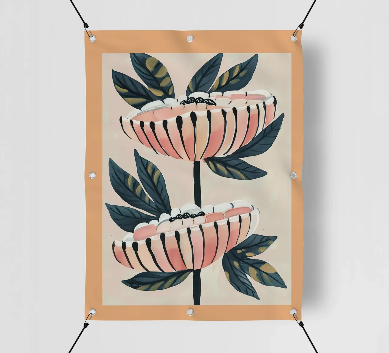 Gemelli in fiore telo in pvc da Sienna Atelier