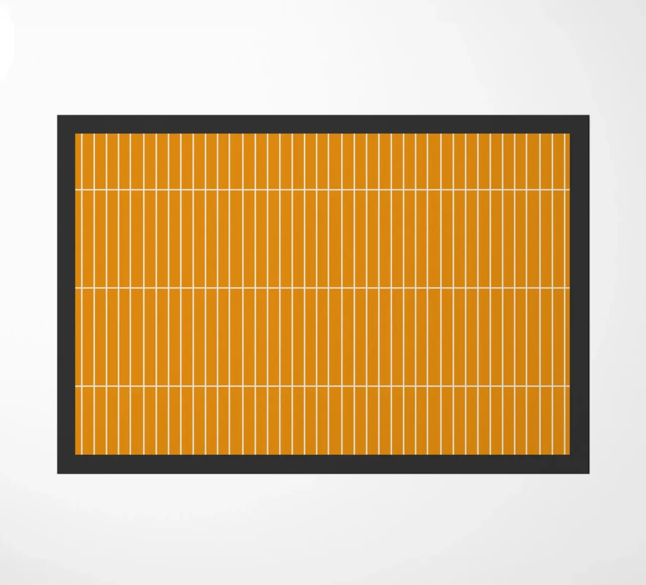 White Rectangular Grid on Yellow doormat by Timeless moderna