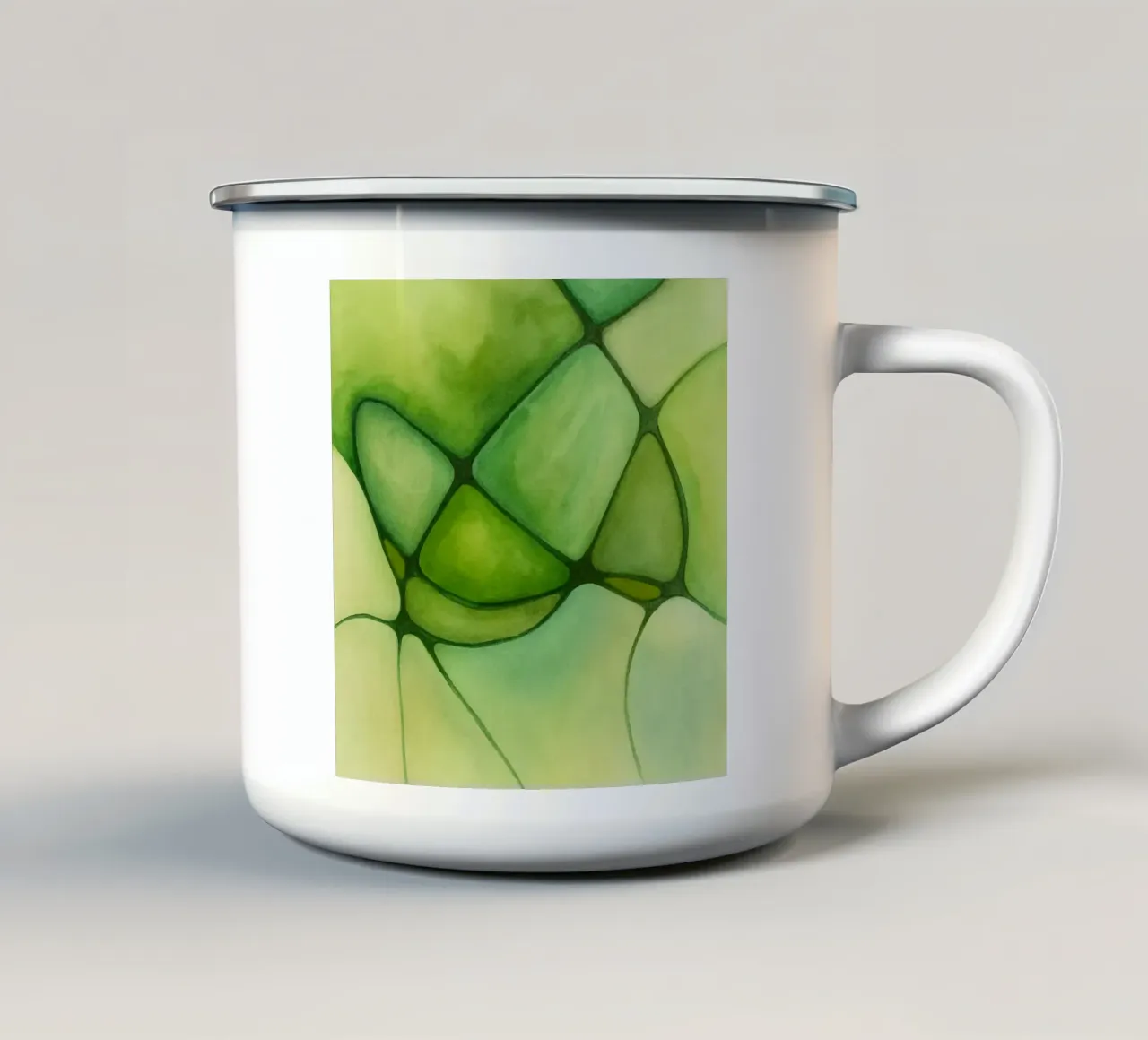 Green Lines tazza in smalto da Lunaris