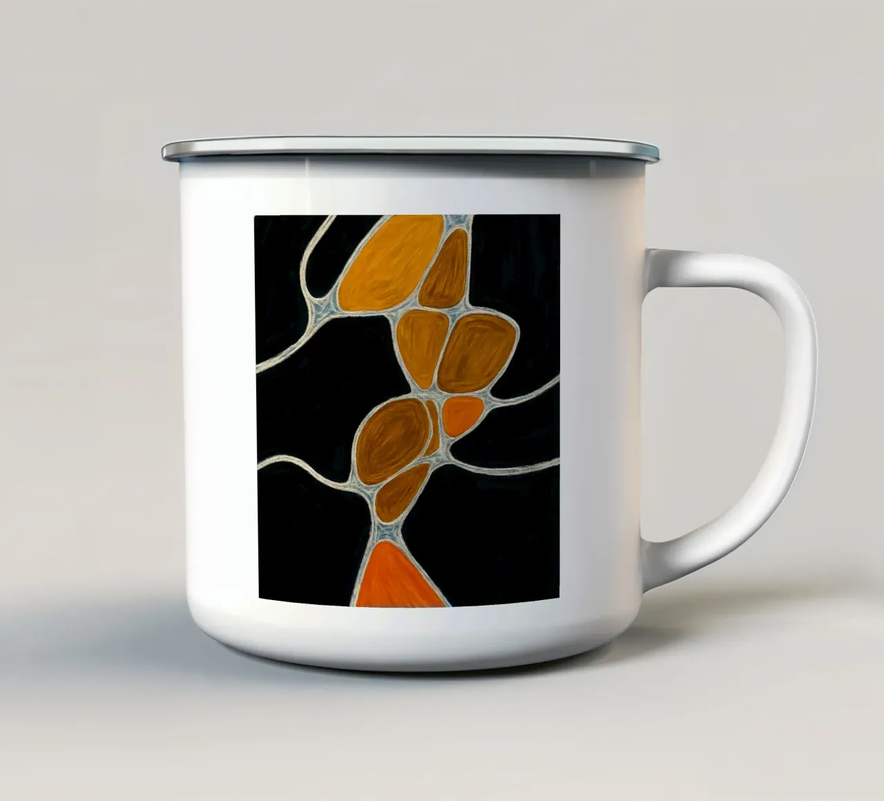 Lines with Gold and Black tazza in smalto da Lunaris