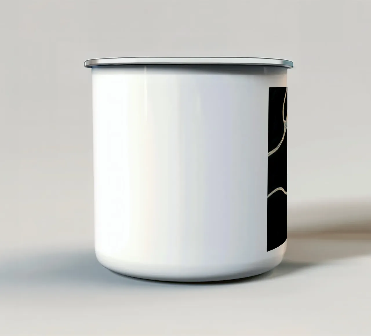 Lines with Gold and Black tazza in smalto da Lunaris