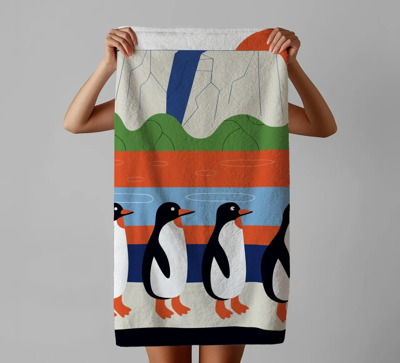 Groupe Penguin serviette de bain de PROTECT ANIMALS