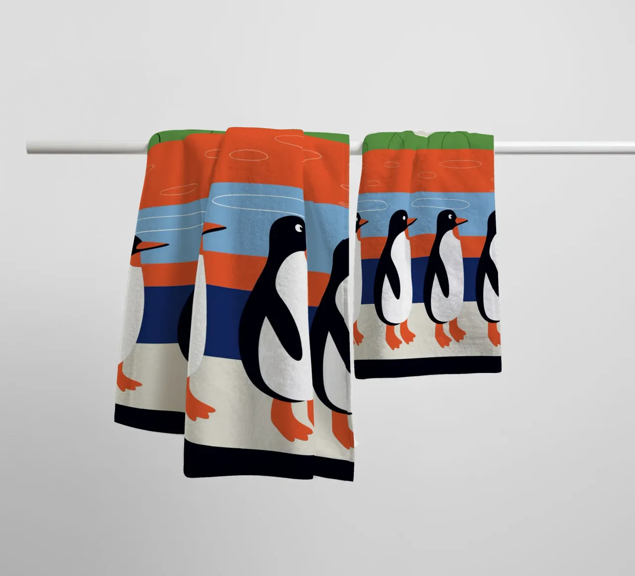 Groupe Penguin serviette de bain de PROTECT ANIMALS