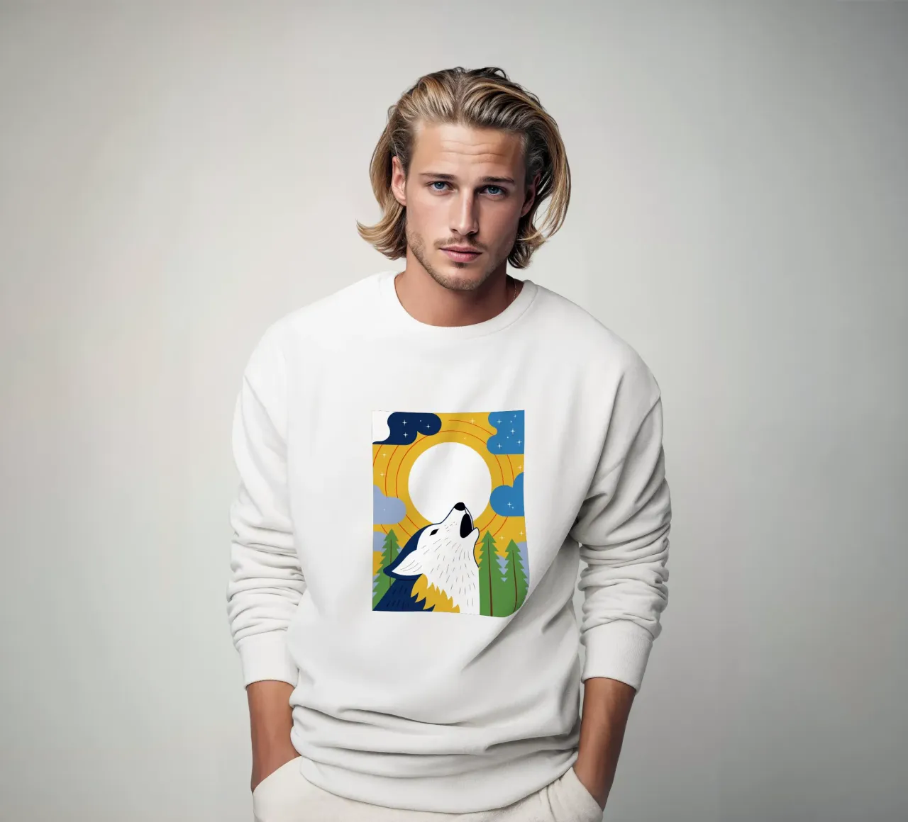 Howling Wolf sweatshirt by PROTECT ANIMALS