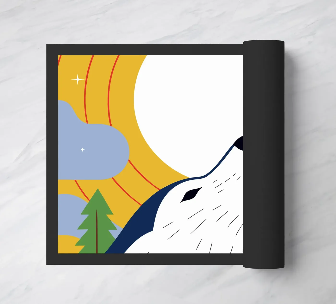 Huilende Wolf deurmat van PROTECT ANIMALS