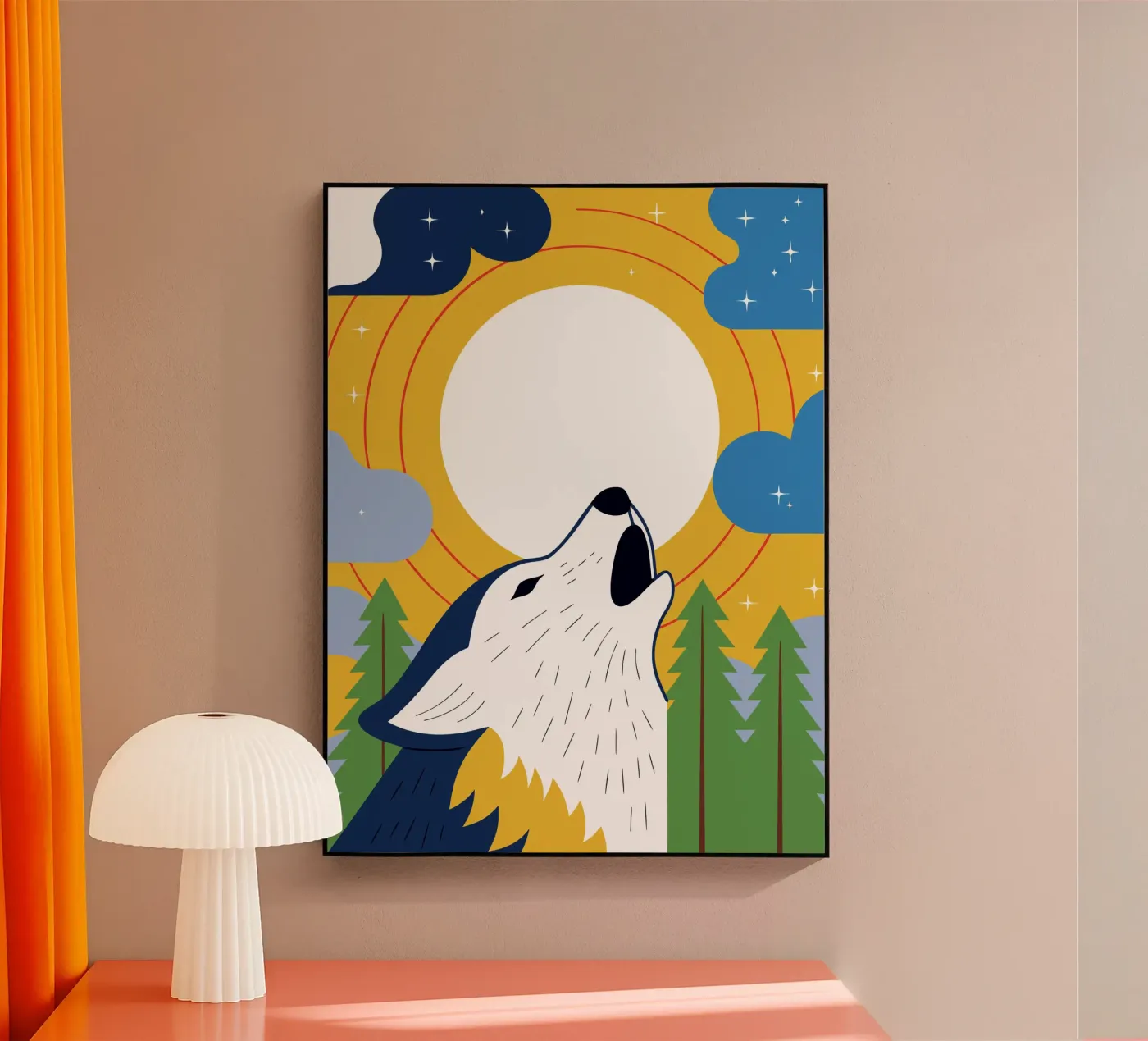 Howling Wolf plexiglas de PROTECT ANIMALS