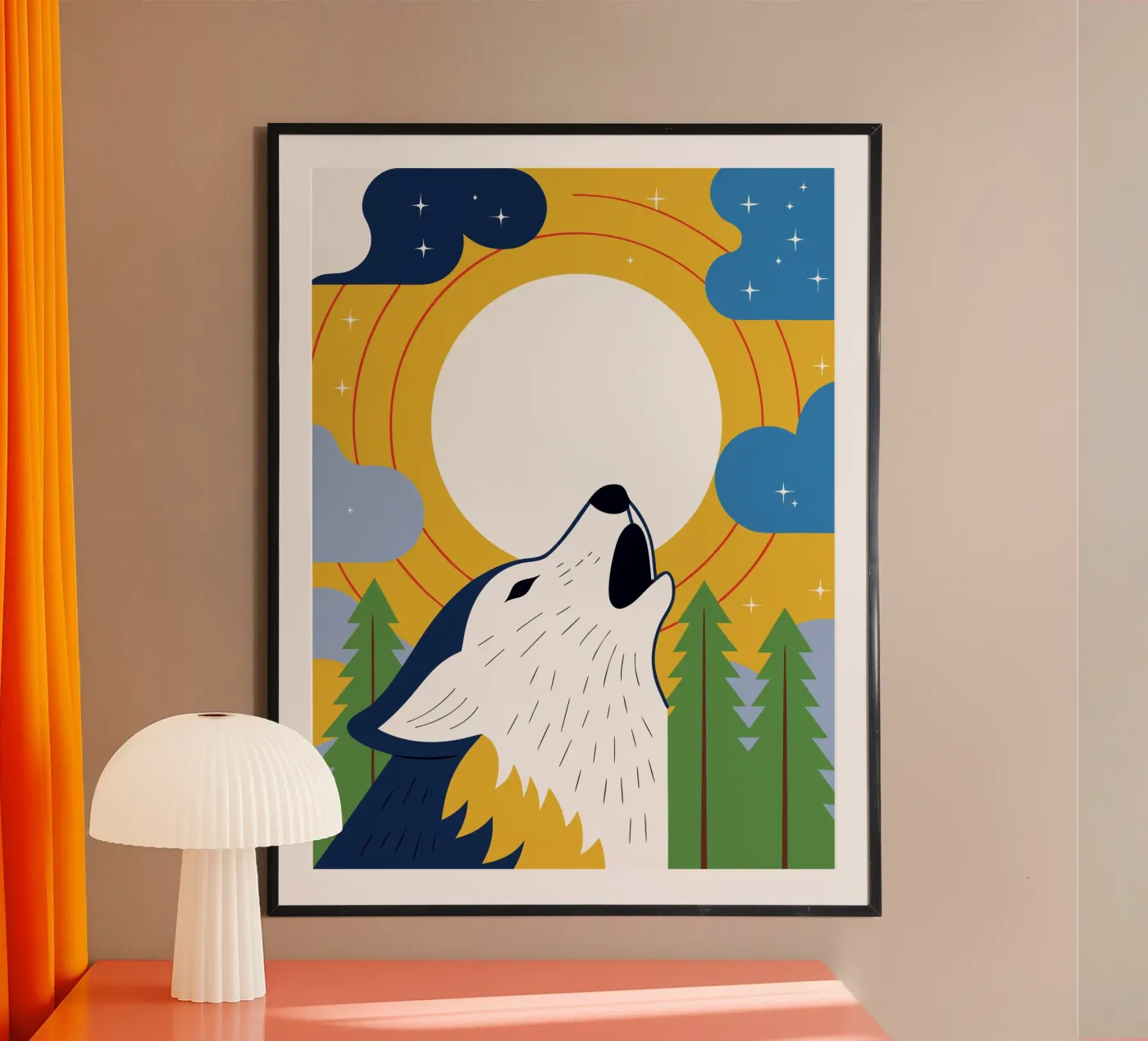 Heulender Wolf Poster von PROTECT ANIMALS