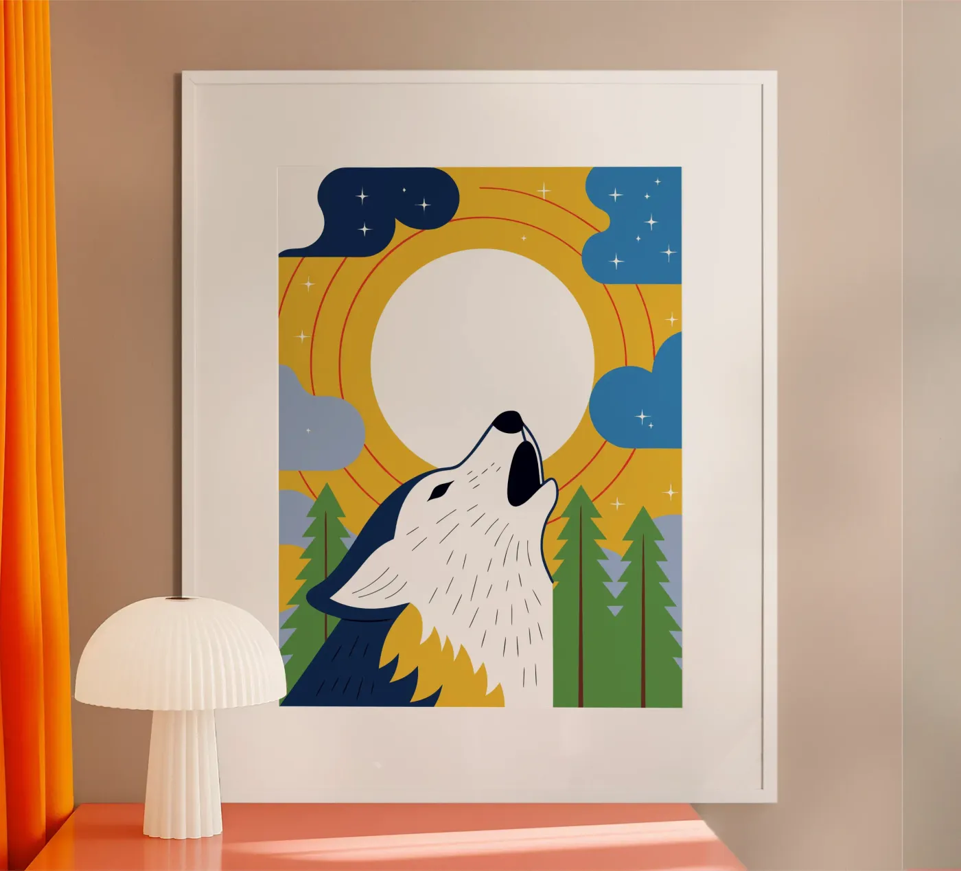 Heulender Wolf Poster von PROTECT ANIMALS