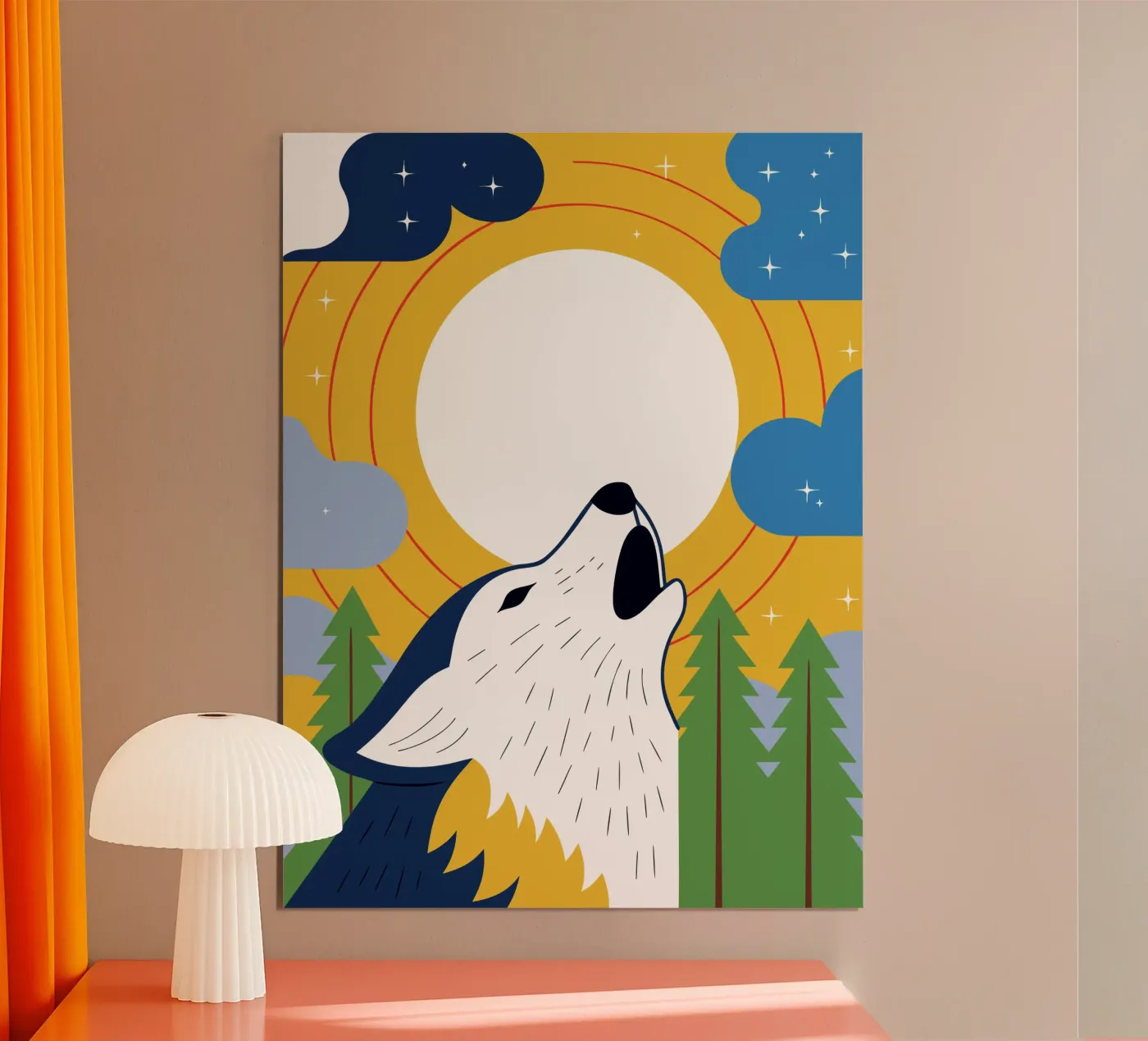 Heulender Wolf Poster von PROTECT ANIMALS