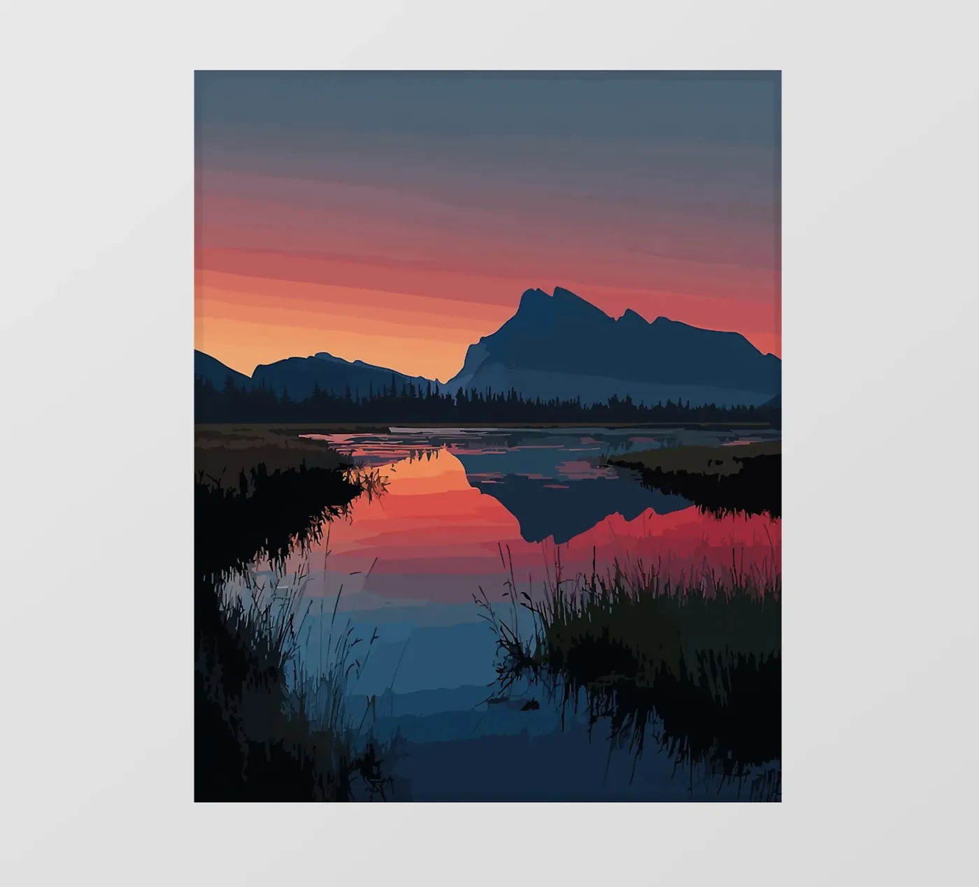 Mountain Reflection fotobehang van todeo mark