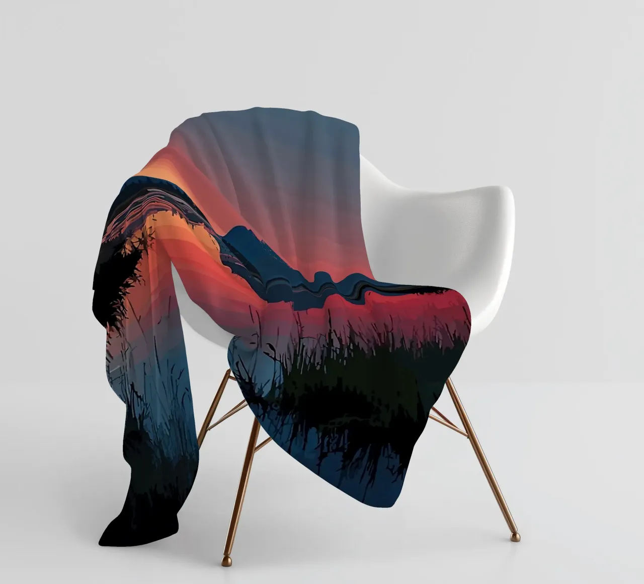 Mountain Reflection Fleecedecke von todeo mark