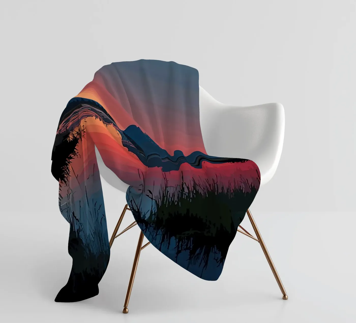 Mountain Reflection Fleecedecke von todeo mark