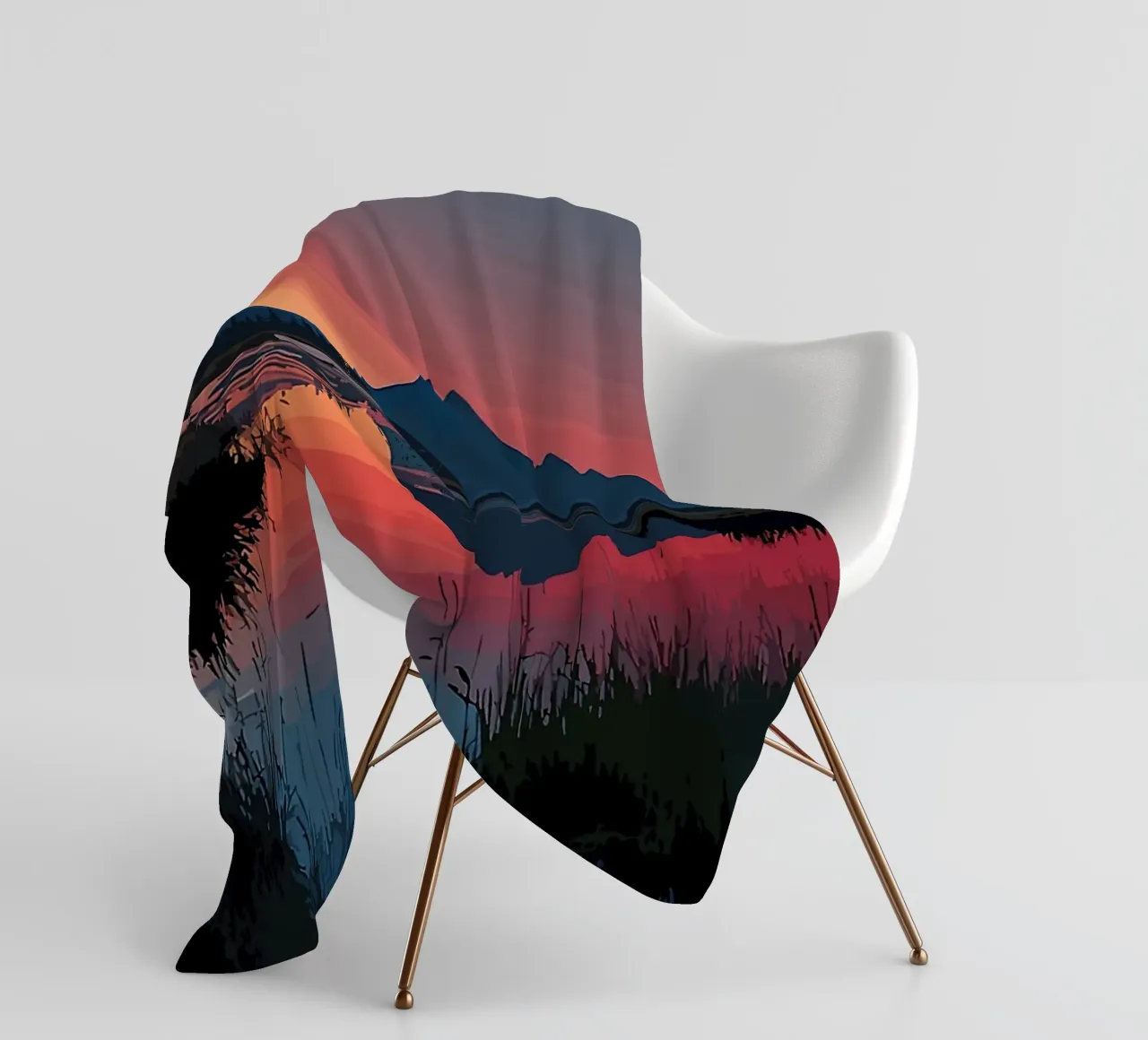 Mountain Reflection Fleecedecke von todeo mark