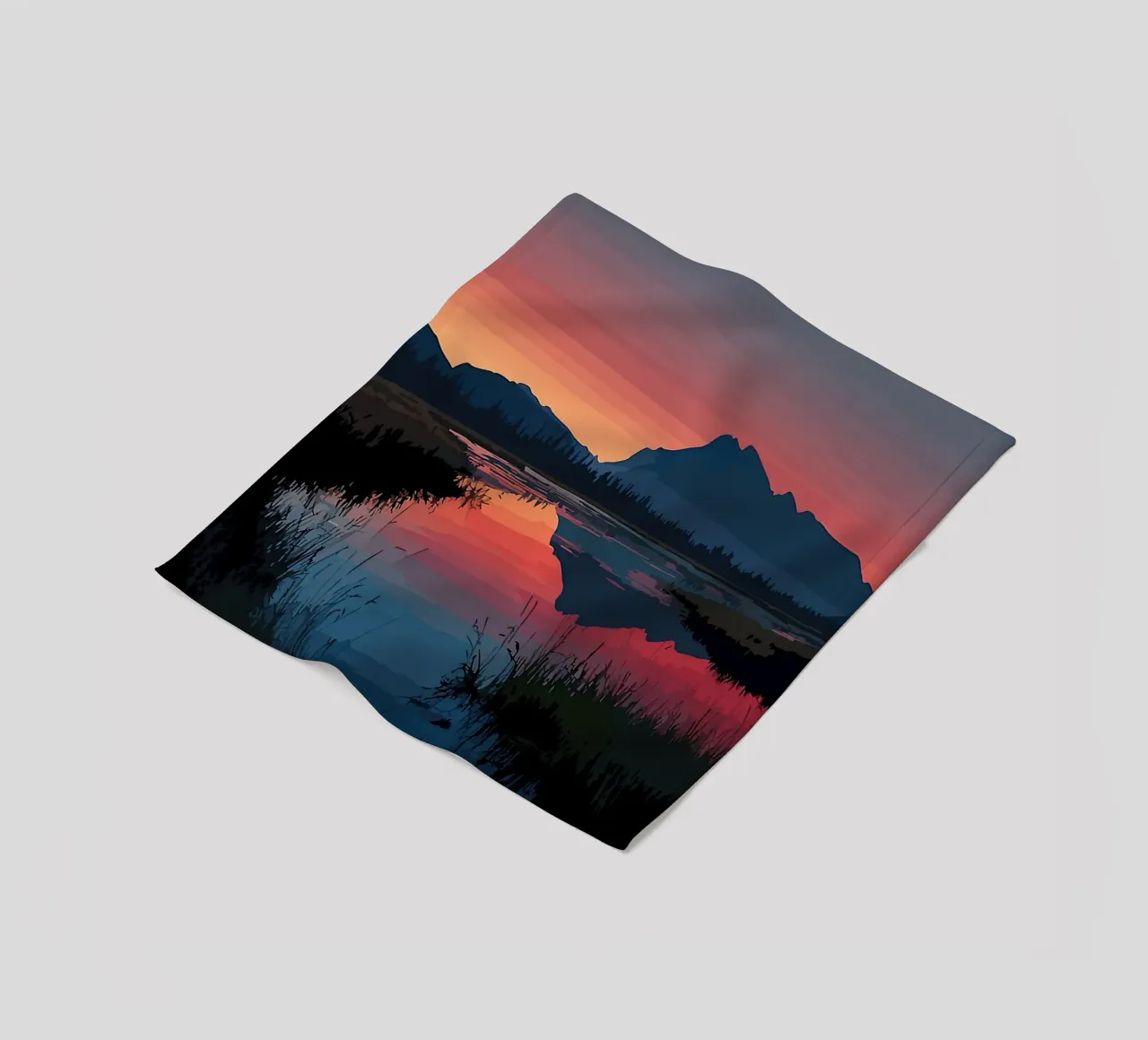 Mountain Reflection Fleecedecke von todeo mark