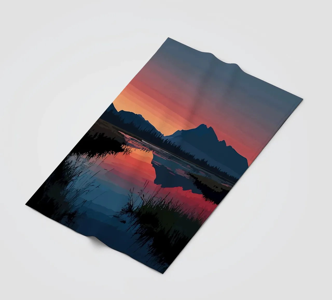 Mountain Reflection Fleecedecke von todeo mark