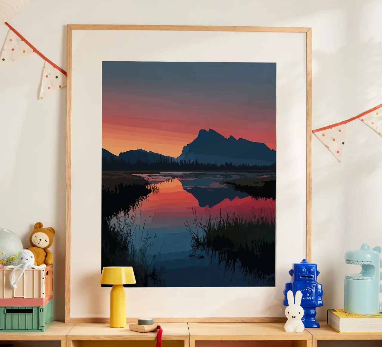 Mountain Reflection poster van todeo mark