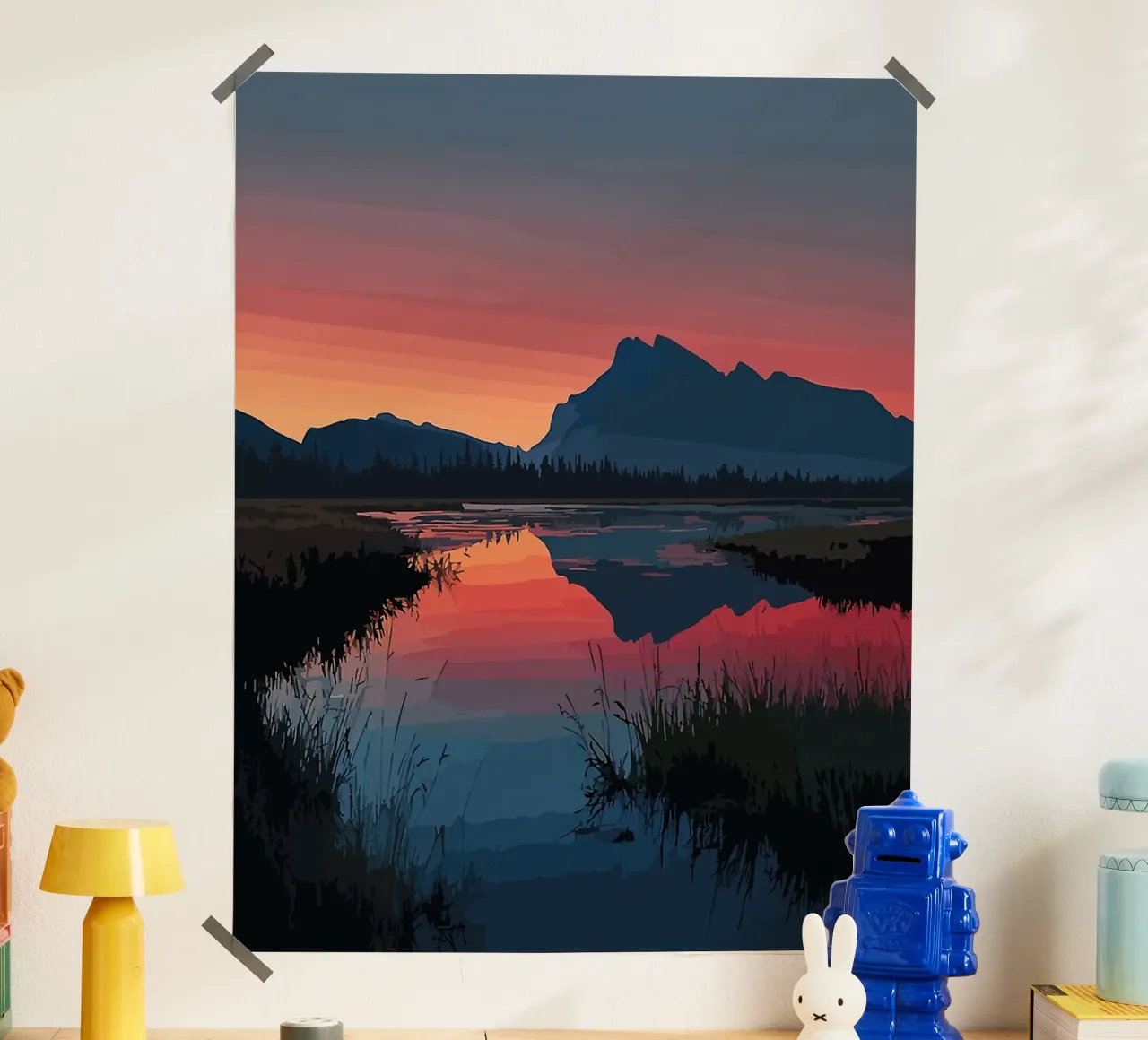 Mountain Reflection poster van todeo mark