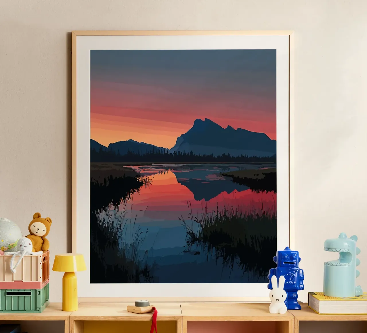 Mountain Reflection poster van todeo mark